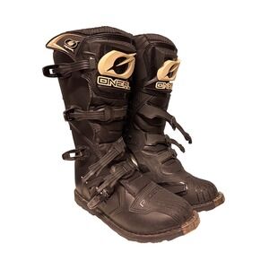 ONeal Rider MX Motocross Boots Black Mens Size 12 Dirt Bike Riding Gear 0325-112